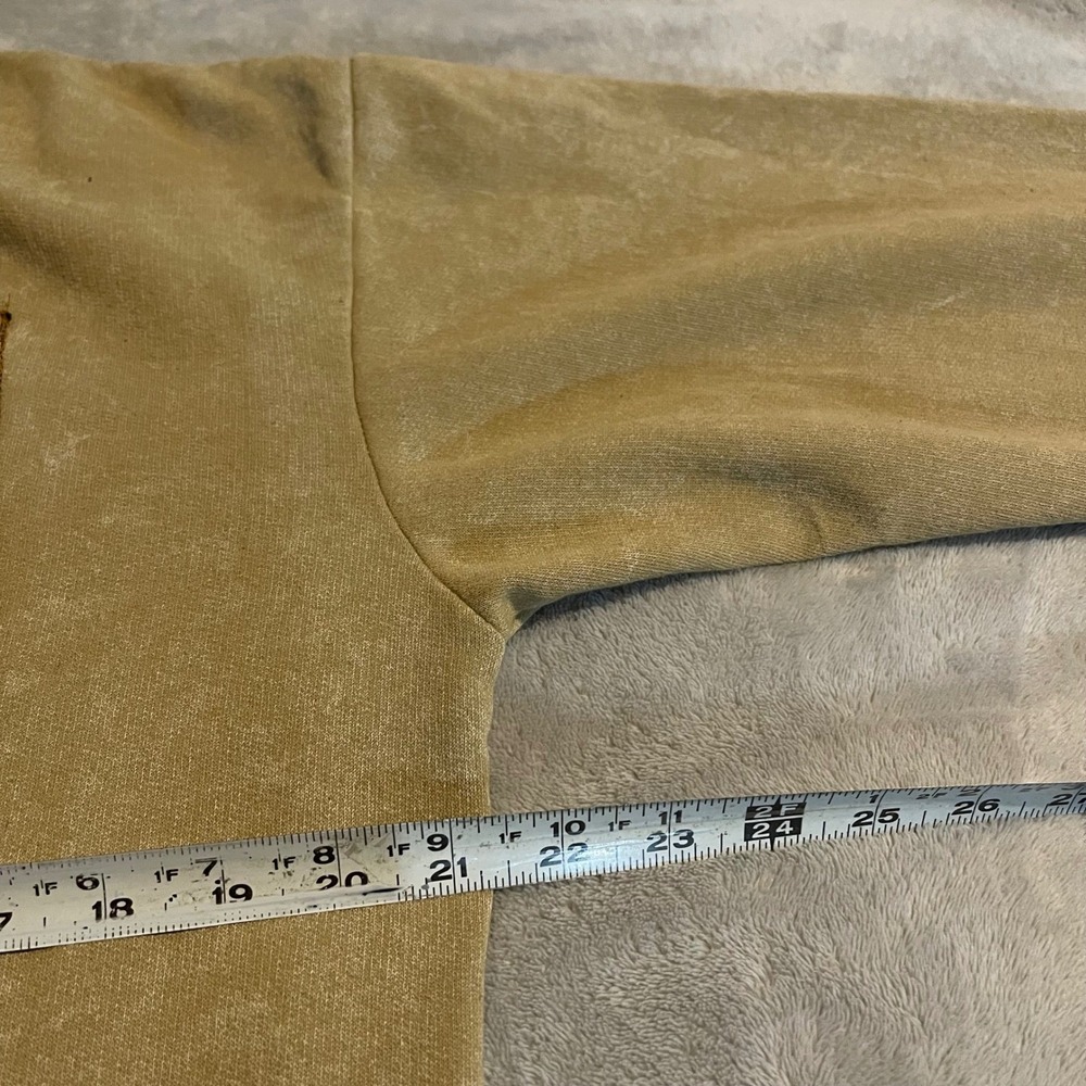 Coors‎ Banquet Beer Cowboy Graphic Sweatshirt Mens Medium Tan Sun Wash Crewneck - Picture 6 of 9